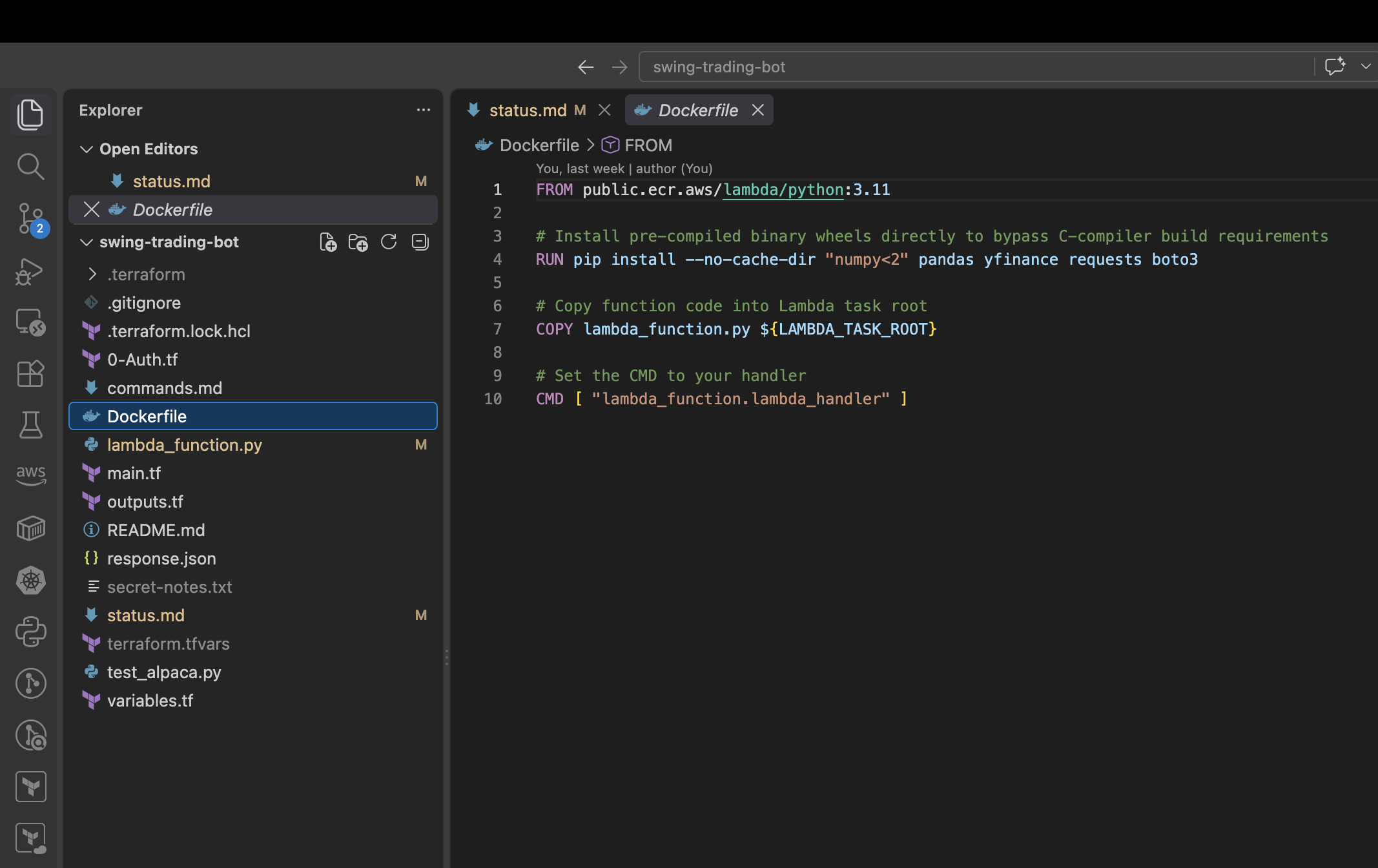 Dockerfile Definition
