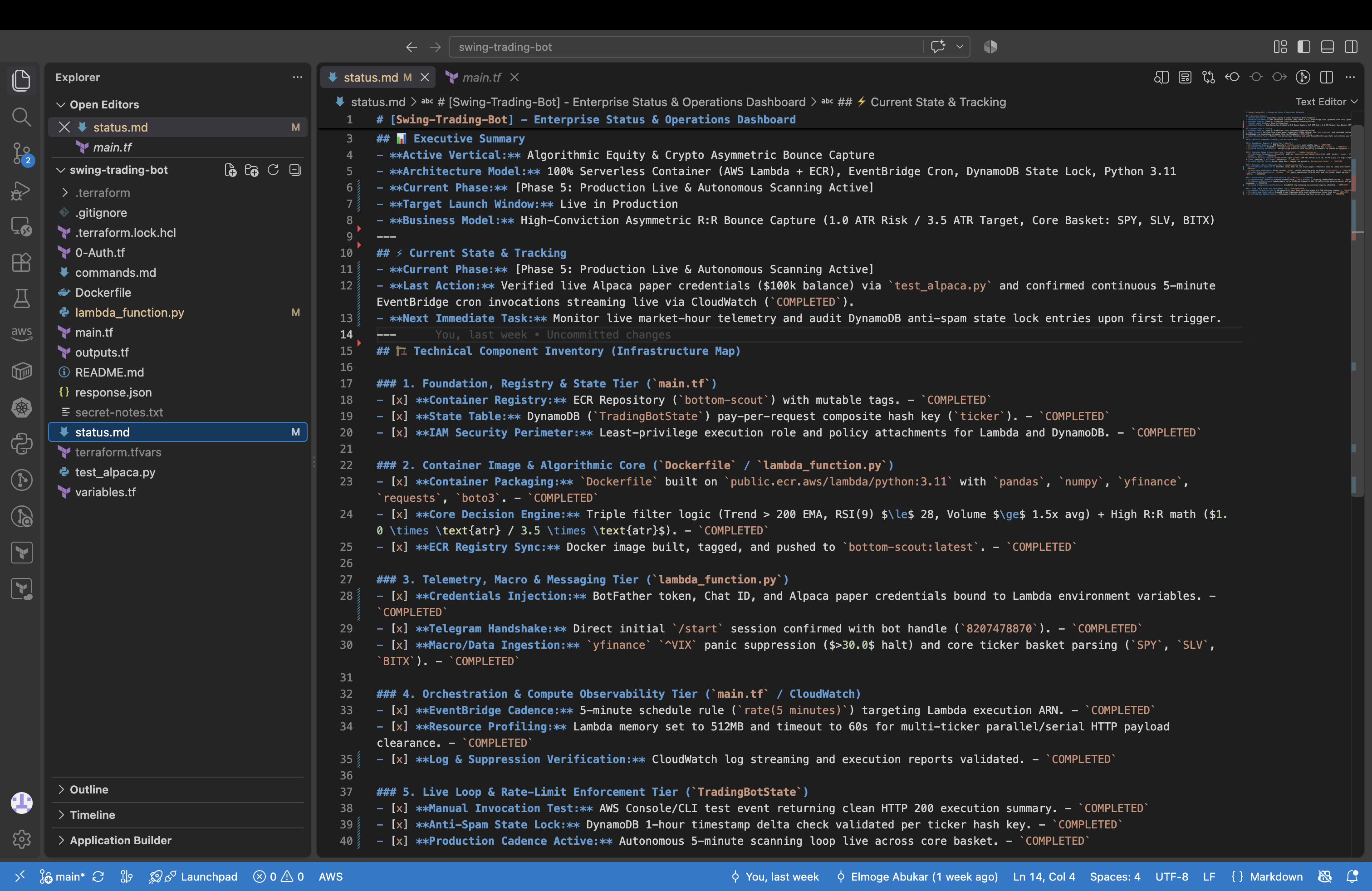 Status Markdown Workspace