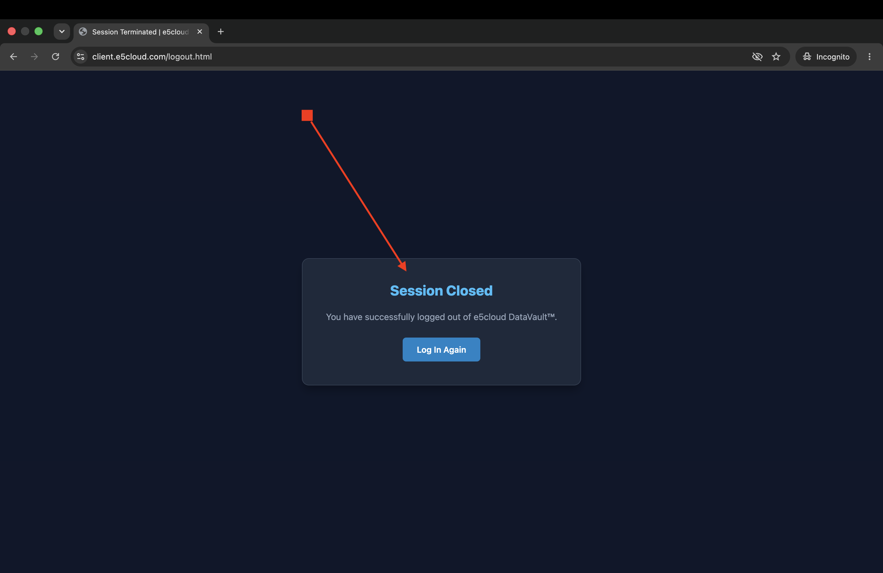 Session Closed Confirmation